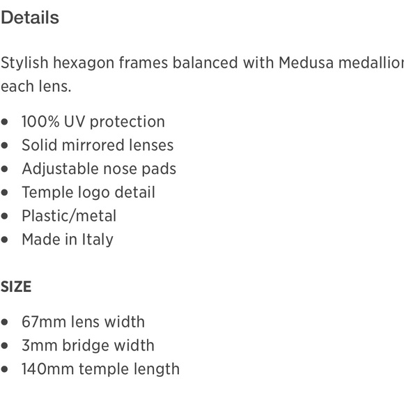 SOLD🎉NEW Gold Versace Hexagon Sunglasses - Picture 8 of 8